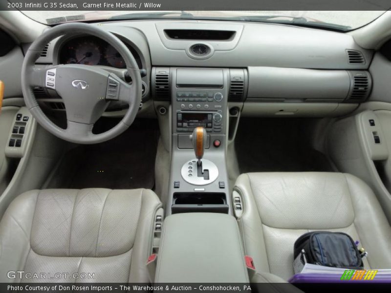 Garnet Fire Metallic / Willow 2003 Infiniti G 35 Sedan