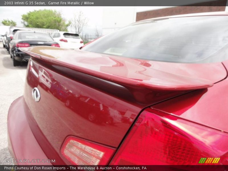 Garnet Fire Metallic / Willow 2003 Infiniti G 35 Sedan