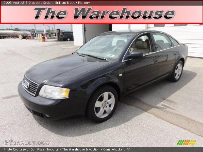 Brilliant Black / Platinum 2003 Audi A6 3.0 quattro Sedan