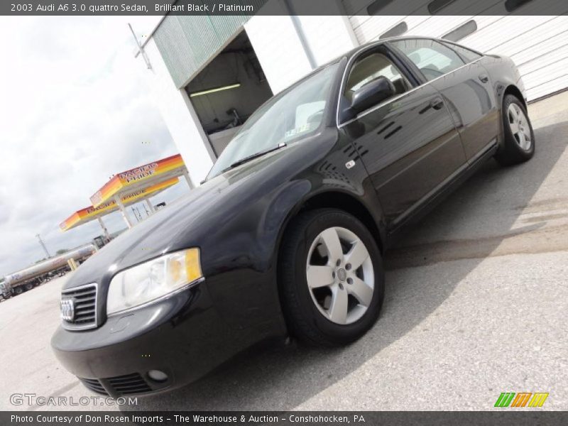 Brilliant Black / Platinum 2003 Audi A6 3.0 quattro Sedan