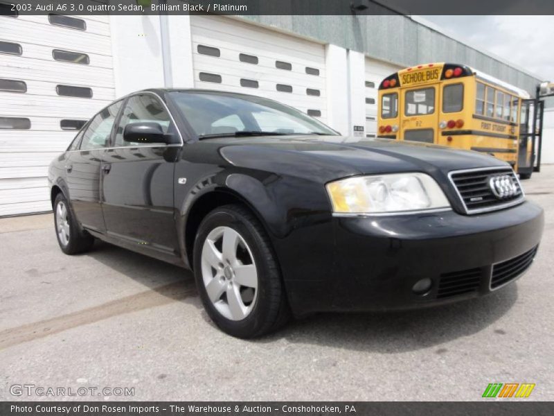 Brilliant Black / Platinum 2003 Audi A6 3.0 quattro Sedan