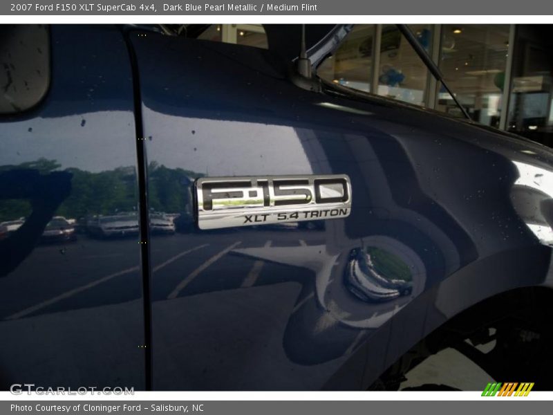 Dark Blue Pearl Metallic / Medium Flint 2007 Ford F150 XLT SuperCab 4x4