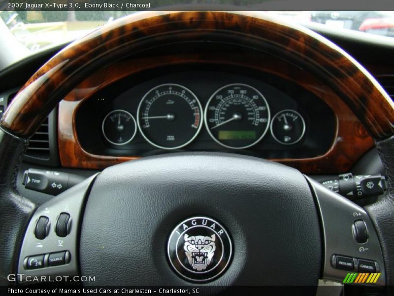 Ebony Black / Charcoal 2007 Jaguar X-Type 3.0
