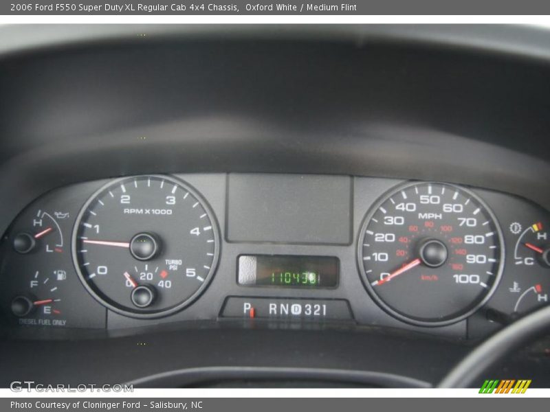  2006 F550 Super Duty XL Regular Cab 4x4 Chassis XL Regular Cab 4x4 Chassis Gauges