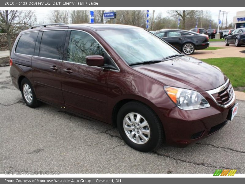 Dark Cherry Pearl / Beige 2010 Honda Odyssey EX