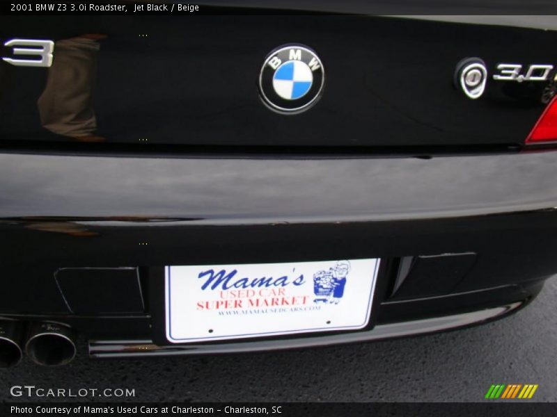 Jet Black / Beige 2001 BMW Z3 3.0i Roadster