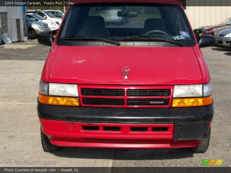 Poppy Red / Gray 1994 Dodge Caravan