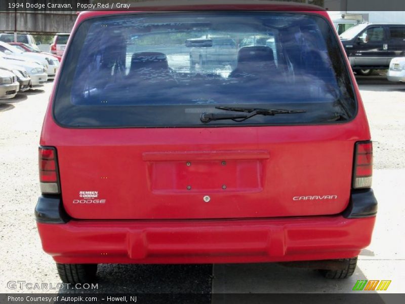 Poppy Red / Gray 1994 Dodge Caravan