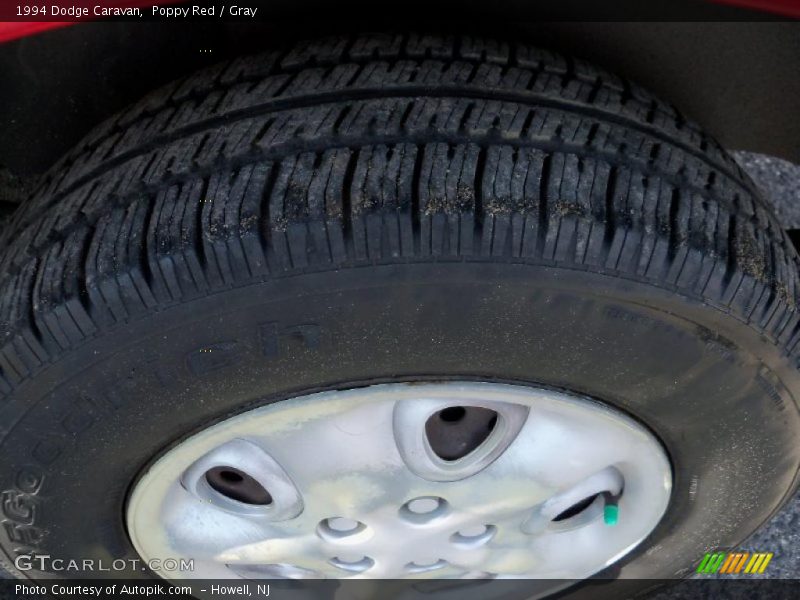 Poppy Red / Gray 1994 Dodge Caravan