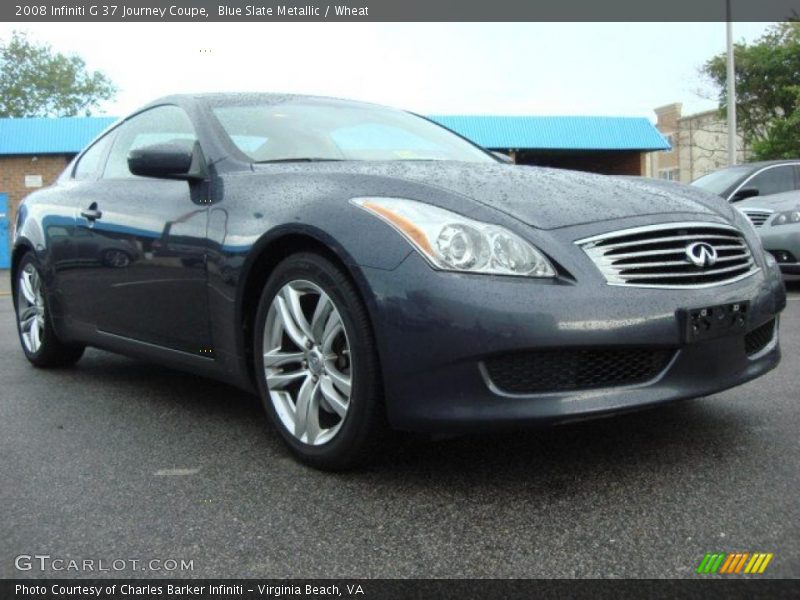 Blue Slate Metallic / Wheat 2008 Infiniti G 37 Journey Coupe