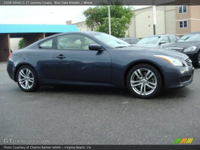Blue Slate Metallic / Wheat 2008 Infiniti G 37 Journey Coupe