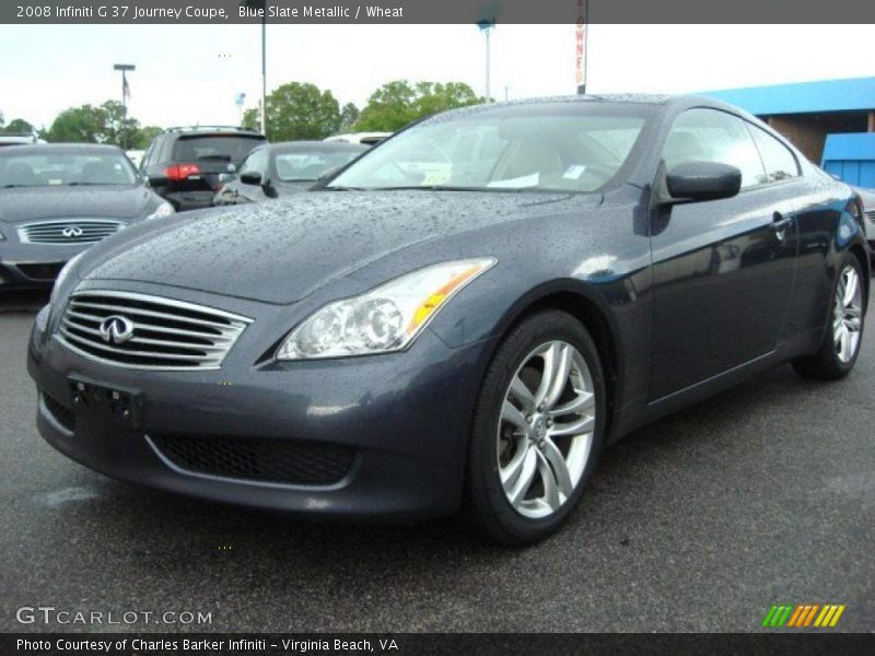 Blue Slate Metallic / Wheat 2008 Infiniti G 37 Journey Coupe