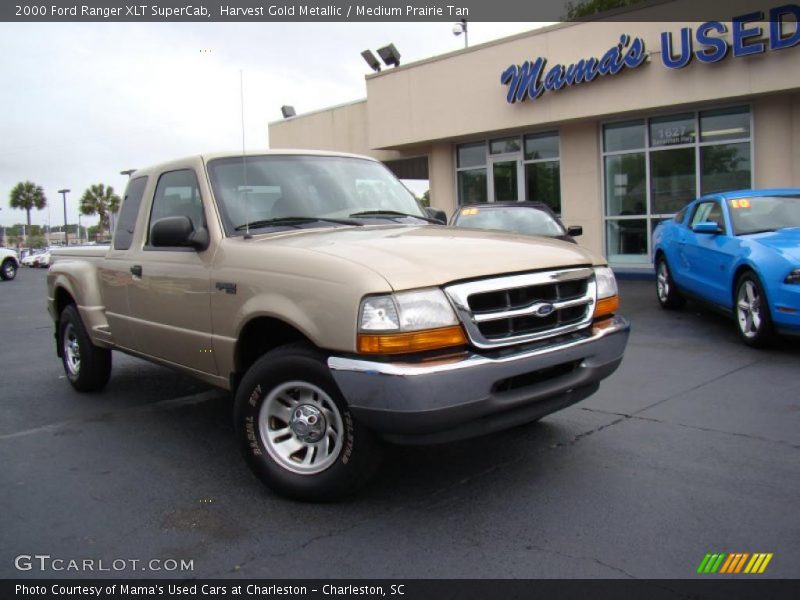 Harvest Gold Metallic / Medium Prairie Tan 2000 Ford Ranger XLT SuperCab