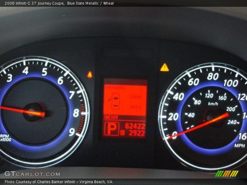 Blue Slate Metallic / Wheat 2008 Infiniti G 37 Journey Coupe