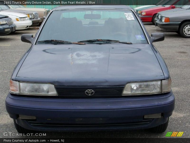 Dark Blue Pearl Metallic / Blue 1991 Toyota Camry Deluxe Sedan