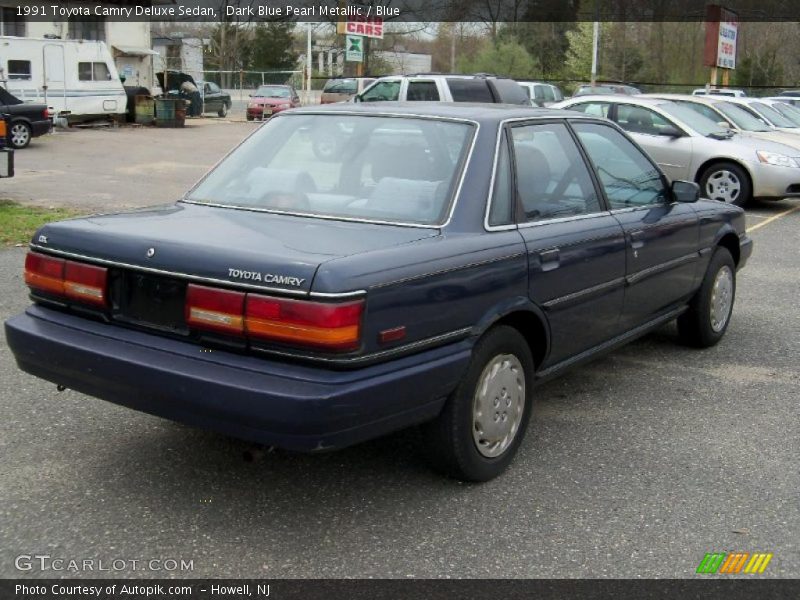 Dark Blue Pearl Metallic / Blue 1991 Toyota Camry Deluxe Sedan
