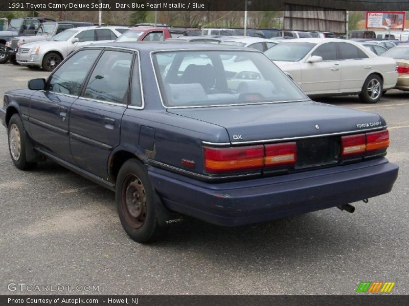 Dark Blue Pearl Metallic / Blue 1991 Toyota Camry Deluxe Sedan