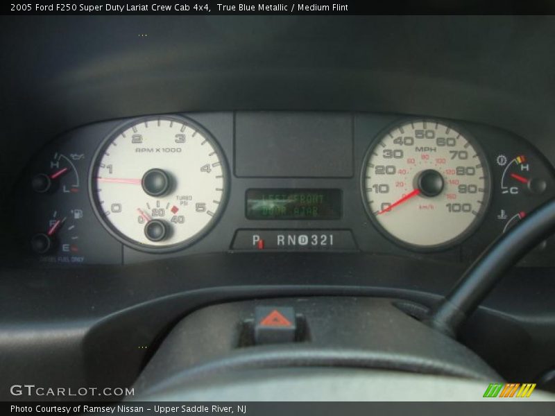 True Blue Metallic / Medium Flint 2005 Ford F250 Super Duty Lariat Crew Cab 4x4