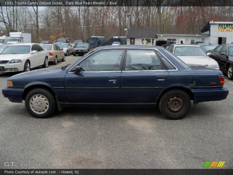 Dark Blue Pearl Metallic / Blue 1991 Toyota Camry Deluxe Sedan