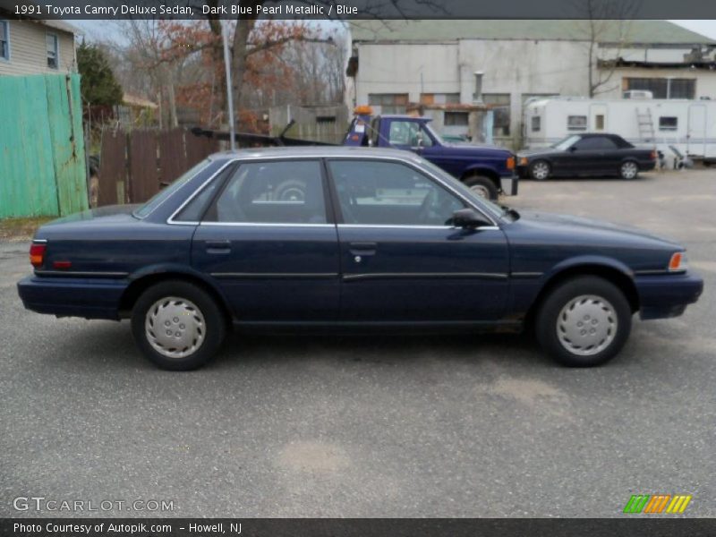 Dark Blue Pearl Metallic / Blue 1991 Toyota Camry Deluxe Sedan