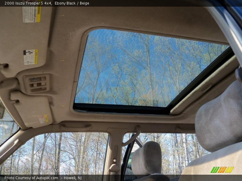 Sunroof of 2000 Trooper S 4x4