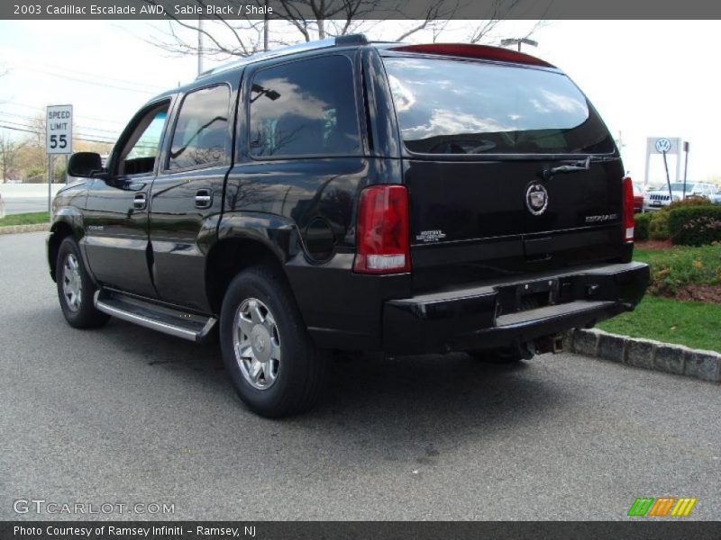 Sable Black / Shale 2003 Cadillac Escalade AWD