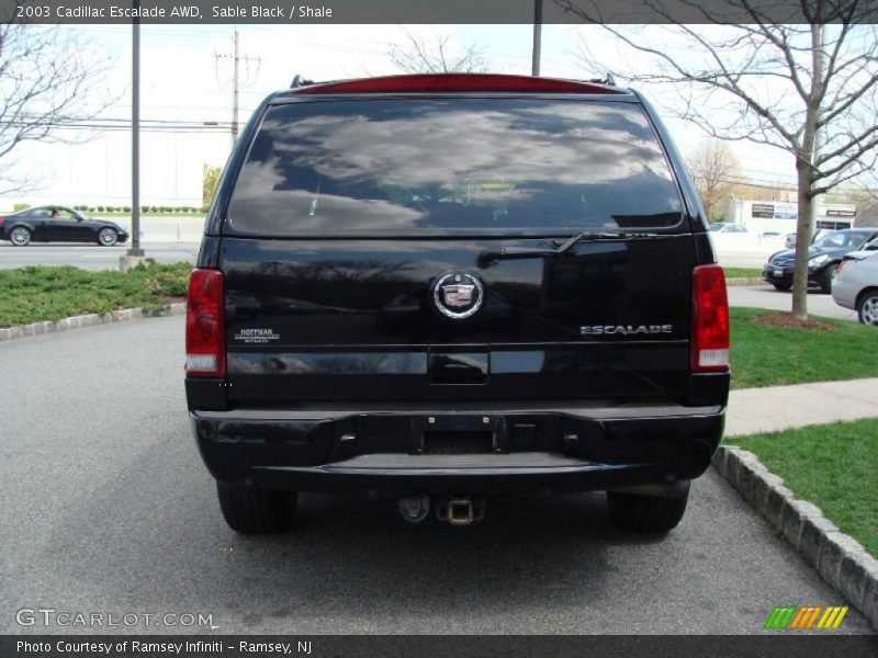 Sable Black / Shale 2003 Cadillac Escalade AWD