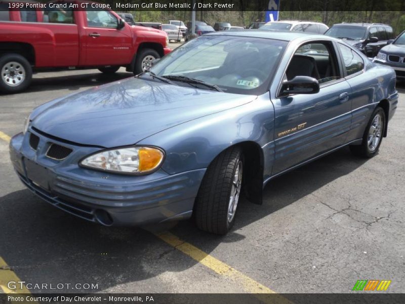 Medium Gulf Blue Metallic / Dark Pewter 1999 Pontiac Grand Am GT Coupe
