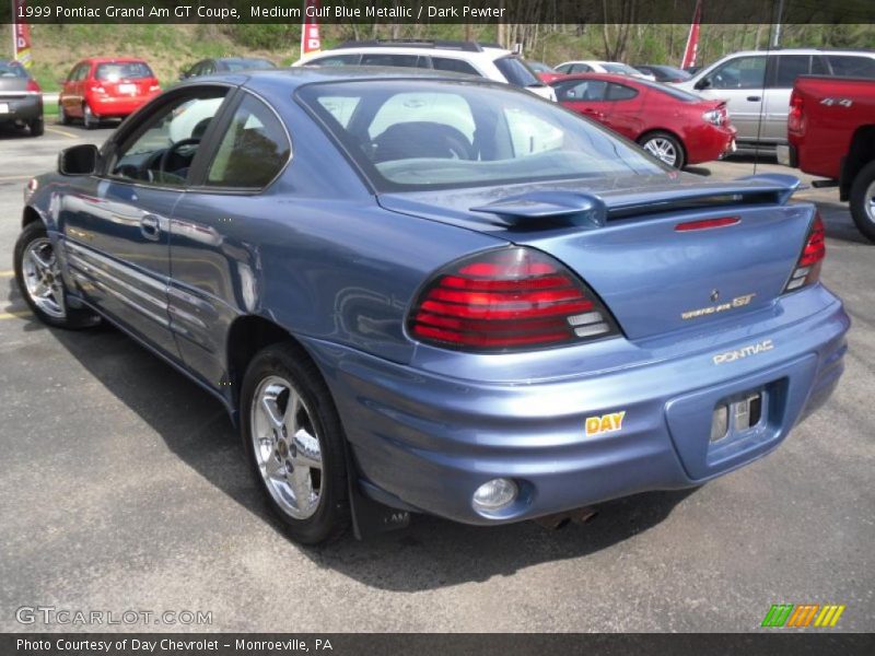 Medium Gulf Blue Metallic / Dark Pewter 1999 Pontiac Grand Am GT Coupe