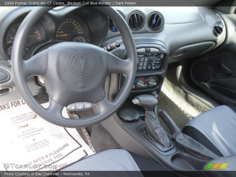 Medium Gulf Blue Metallic / Dark Pewter 1999 Pontiac Grand Am GT Coupe