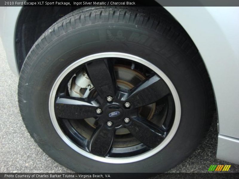 Ingot Silver Metallic / Charcoal Black 2010 Ford Escape XLT Sport Package