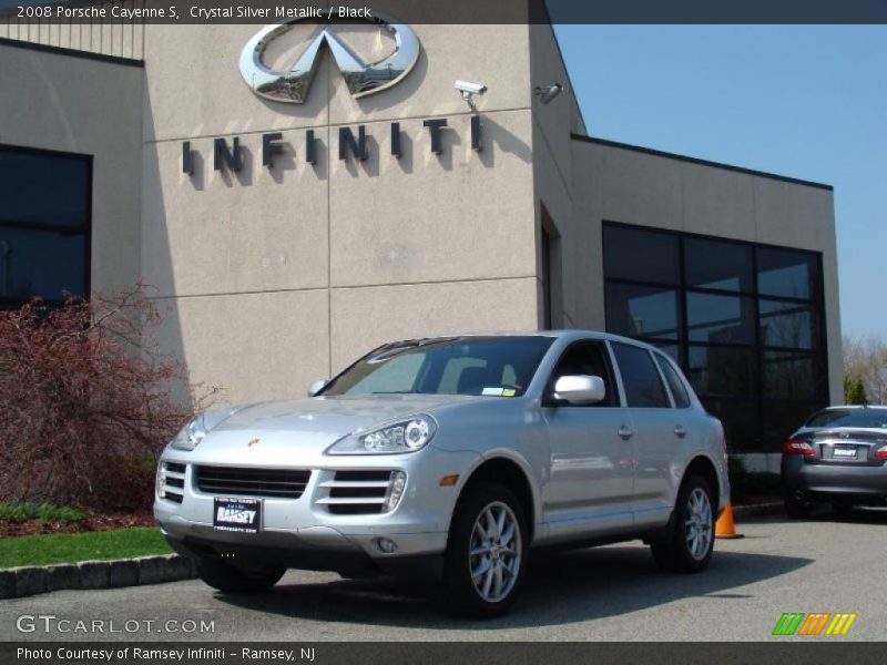 Crystal Silver Metallic / Black 2008 Porsche Cayenne S