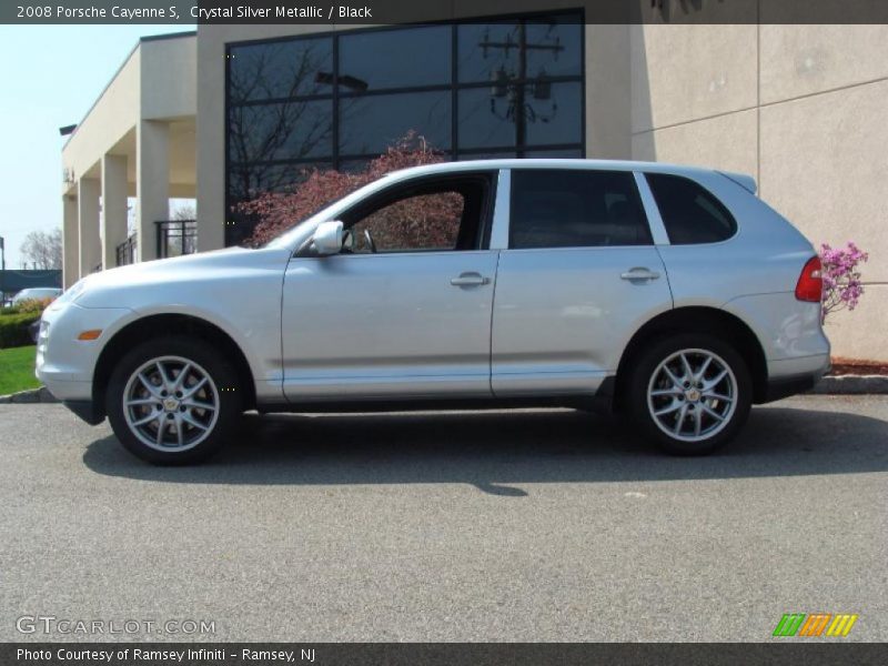 Crystal Silver Metallic / Black 2008 Porsche Cayenne S