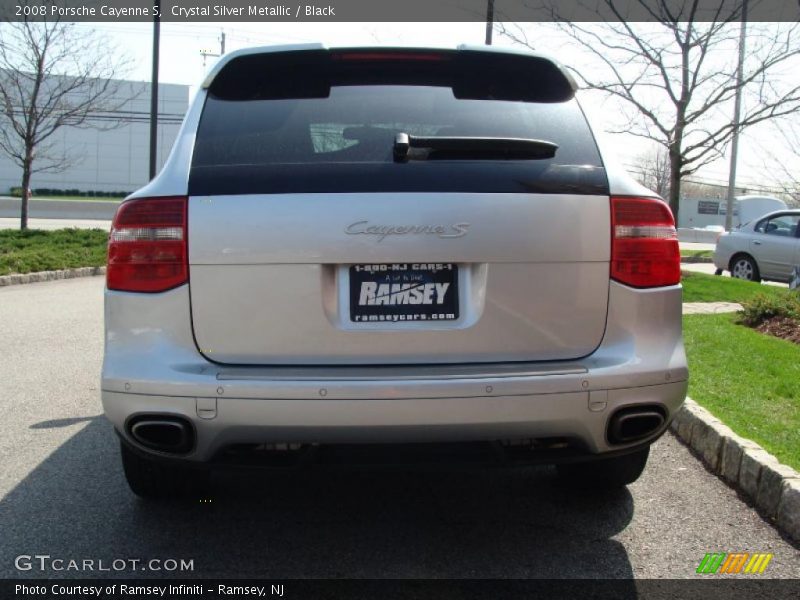 Crystal Silver Metallic / Black 2008 Porsche Cayenne S