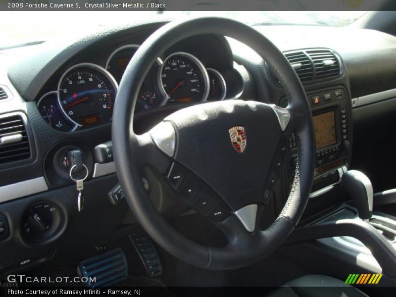 Crystal Silver Metallic / Black 2008 Porsche Cayenne S