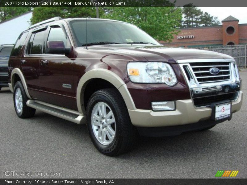 Dark Cherry Metallic / Camel 2007 Ford Explorer Eddie Bauer 4x4