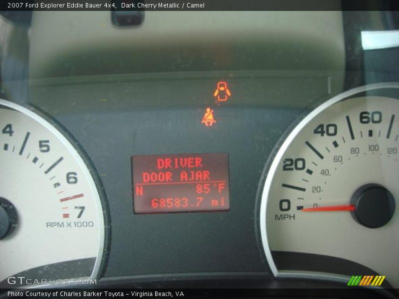 Dark Cherry Metallic / Camel 2007 Ford Explorer Eddie Bauer 4x4