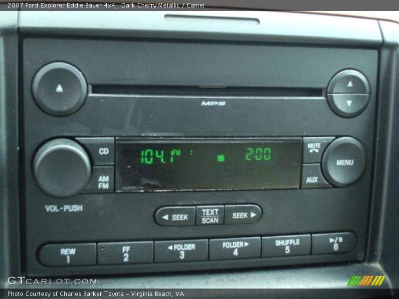 Dark Cherry Metallic / Camel 2007 Ford Explorer Eddie Bauer 4x4