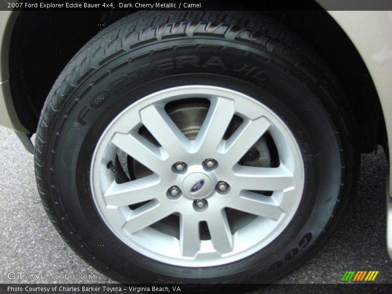 Dark Cherry Metallic / Camel 2007 Ford Explorer Eddie Bauer 4x4
