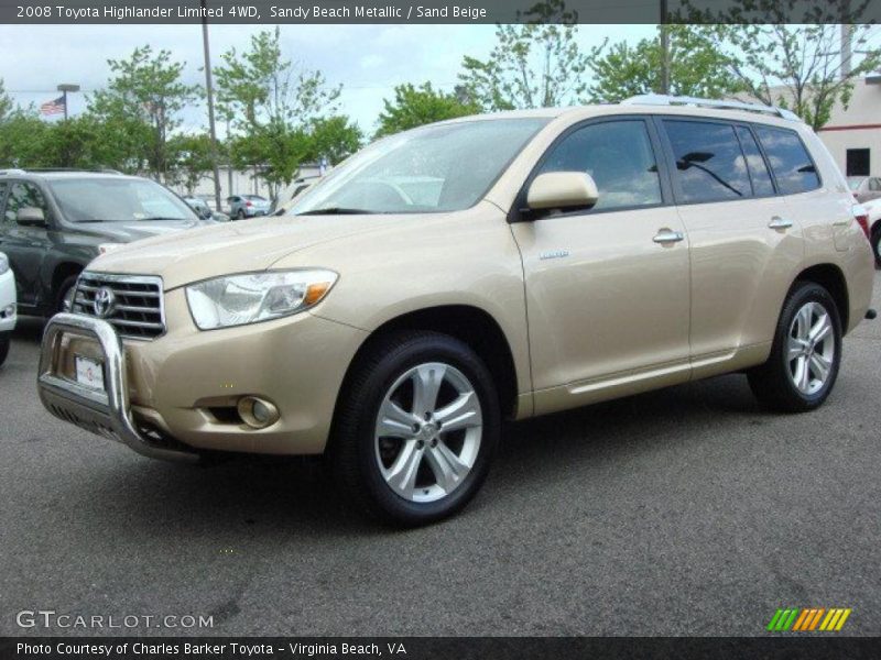 Sandy Beach Metallic / Sand Beige 2008 Toyota Highlander Limited 4WD