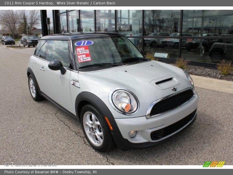 White Silver Metallic / Carbon Black 2011 Mini Cooper S Hardtop