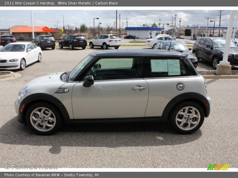 White Silver Metallic / Carbon Black 2011 Mini Cooper S Hardtop