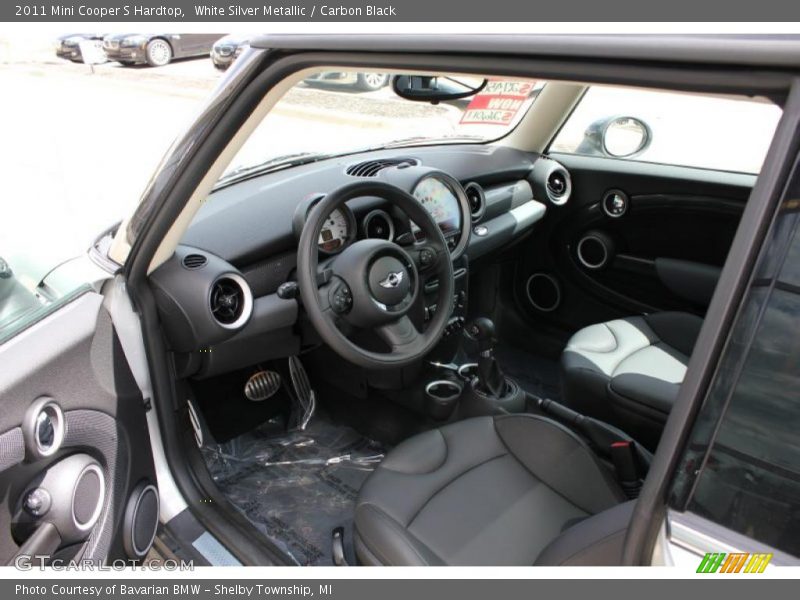 White Silver Metallic / Carbon Black 2011 Mini Cooper S Hardtop