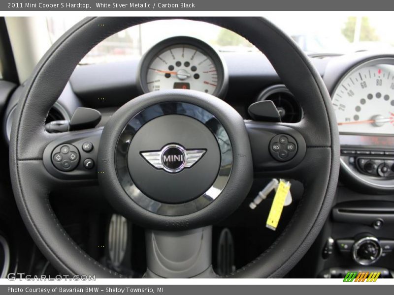 White Silver Metallic / Carbon Black 2011 Mini Cooper S Hardtop
