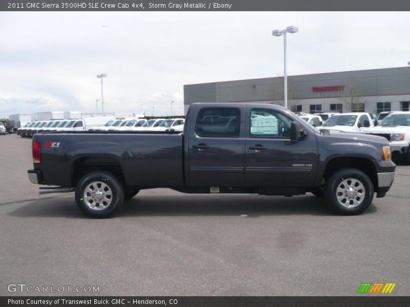 Storm Gray Metallic / Ebony 2011 GMC Sierra 3500HD SLE Crew Cab 4x4