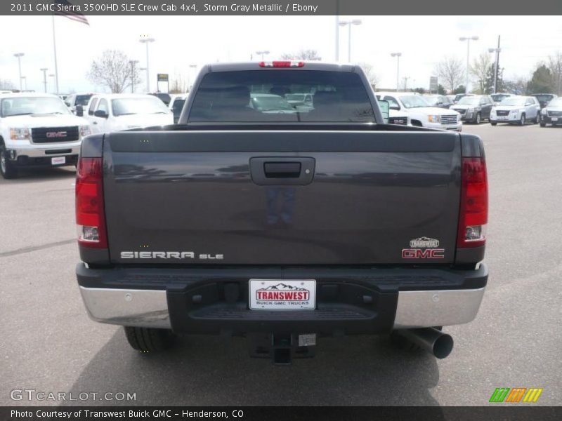 Storm Gray Metallic / Ebony 2011 GMC Sierra 3500HD SLE Crew Cab 4x4
