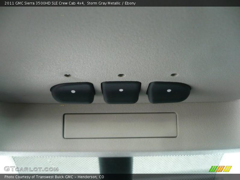 Storm Gray Metallic / Ebony 2011 GMC Sierra 3500HD SLE Crew Cab 4x4