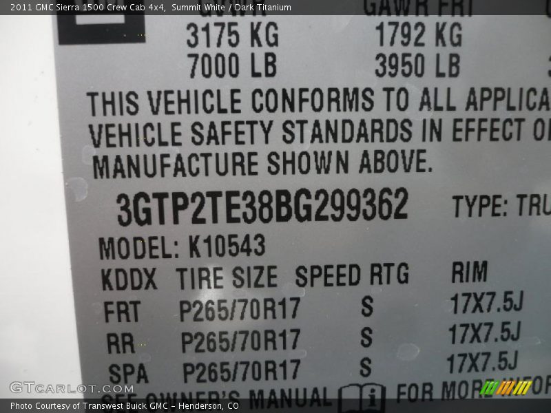 Summit White / Dark Titanium 2011 GMC Sierra 1500 Crew Cab 4x4