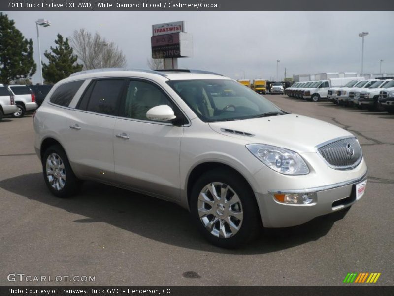 White Diamond Tricoat / Cashmere/Cocoa 2011 Buick Enclave CXL AWD