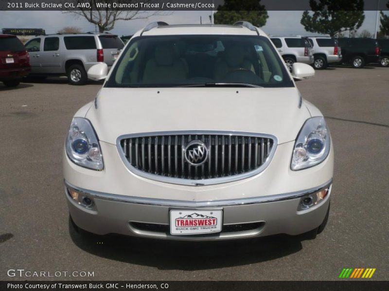 White Diamond Tricoat / Cashmere/Cocoa 2011 Buick Enclave CXL AWD